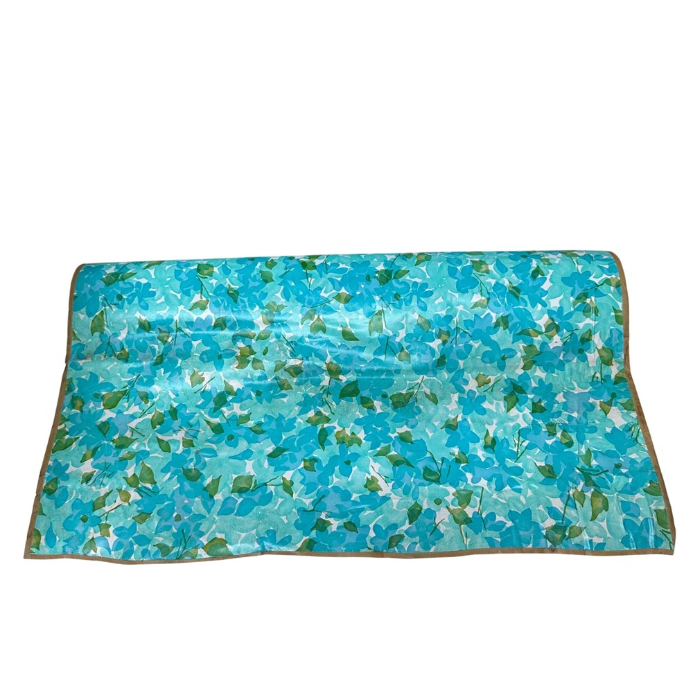 Vintage Carlan Blue Floral Self Adhesive Vinyl Roll 18 Inch Shelf Liner Retro